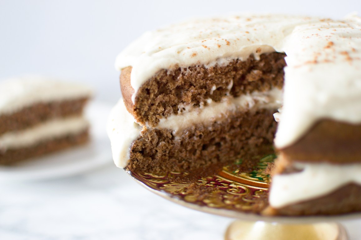 Vegan Spice Cake + Whipped Buttercream Icing