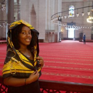 Black girl at Blue Mosque