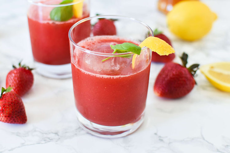 Easy Strawberry Basil Cocktail