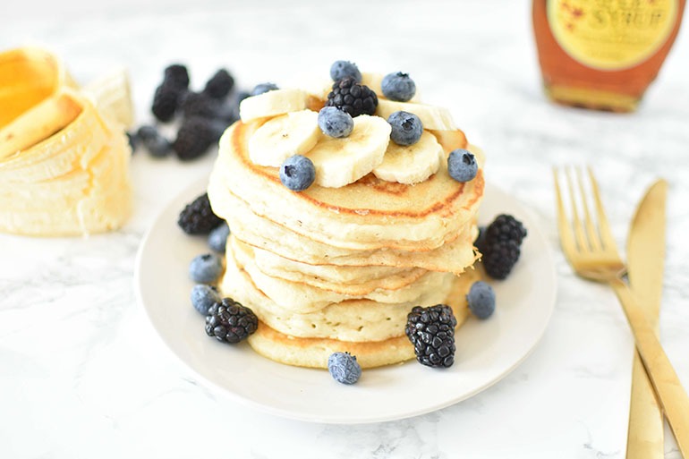 Fluffy Easy Vegan Pancakes stack