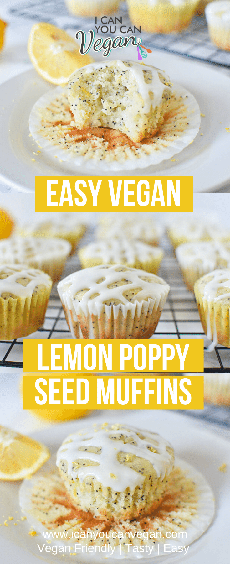 Easy Vegan Lemon Poppy Seed Muffins