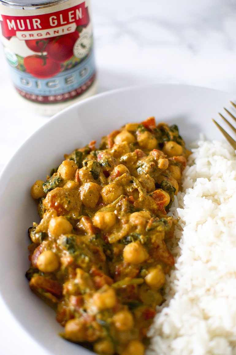 Chickpea Curry in the bowl