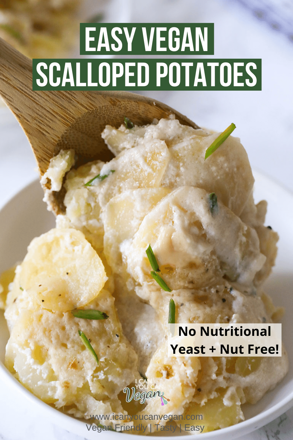 Vegan Scalloped Potatoes- Pinterest image
