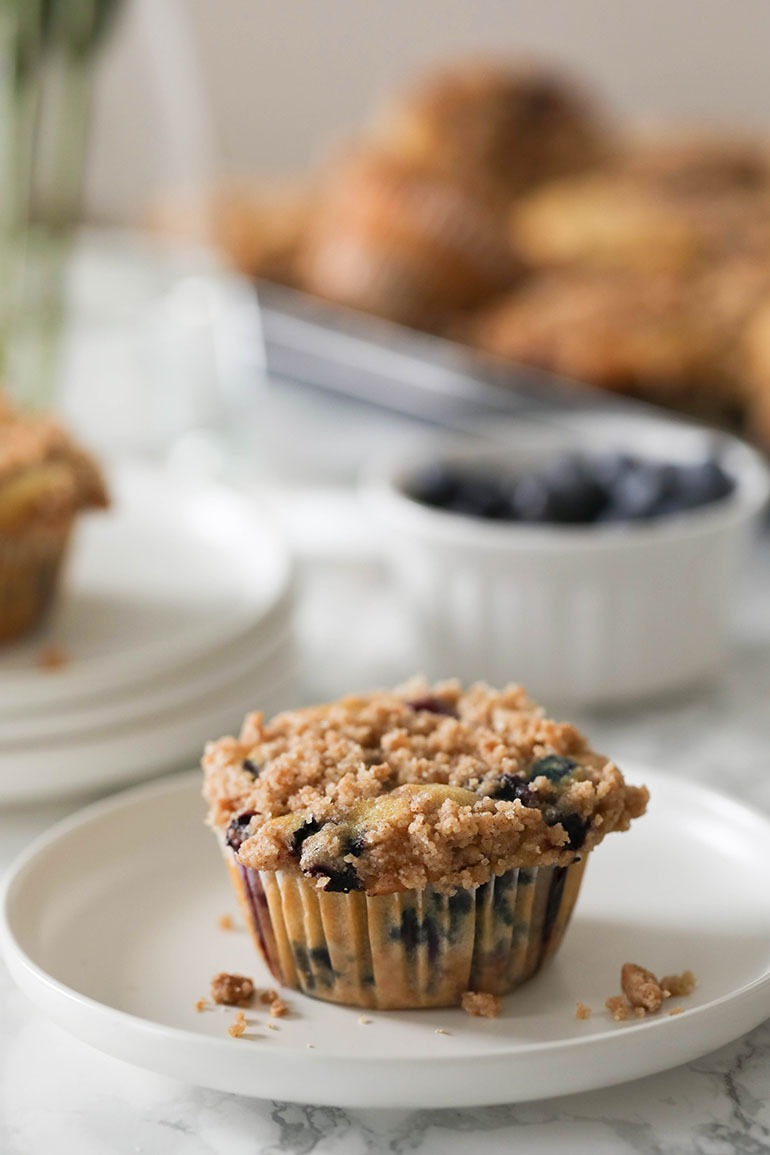 Vegan Streusel Blueberry Muffins