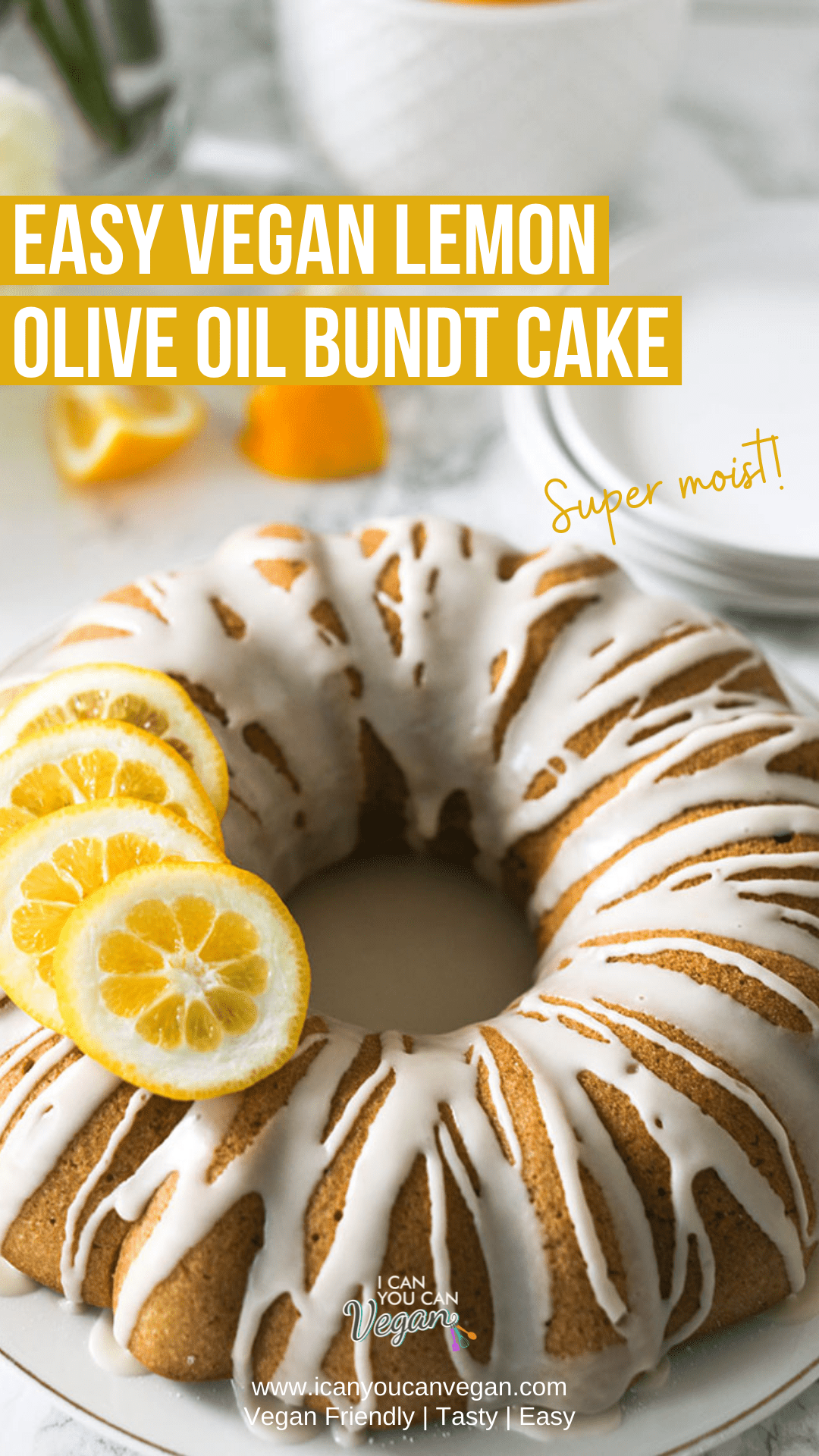 Easy Vegan Lemon Olive Oil Bundt Cake