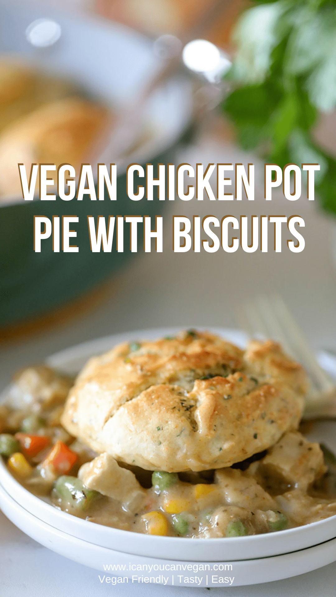 Vegan Chicken Pot Pie with Biscuits - Pinterest