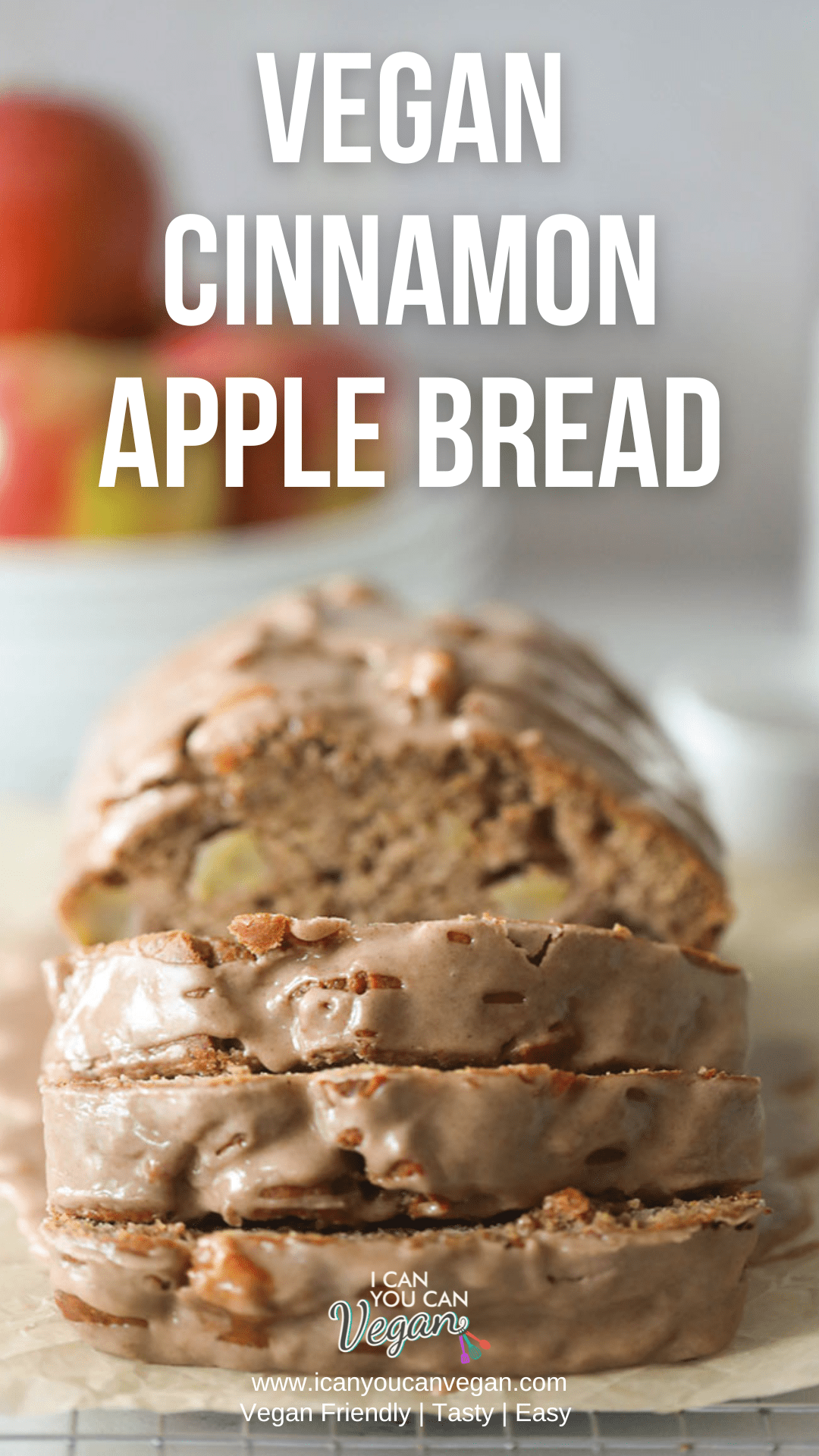 Easy Vegan Cinnamon Apple Bread - Pinterest