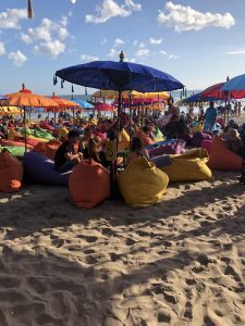 Bean bags on the beach