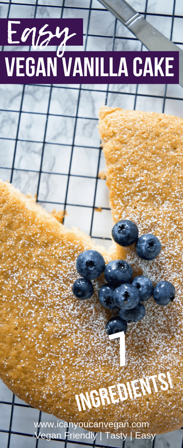 Easy Vegan Vanilla Cake | ICanYouCanVegan Vegan Vanilla Cake Recipe