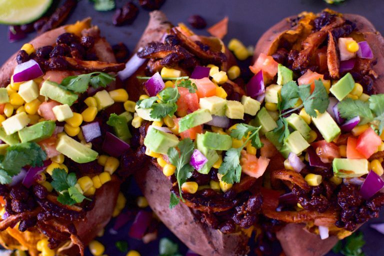 BBQ Taco Stuffed Sweet Potatoes