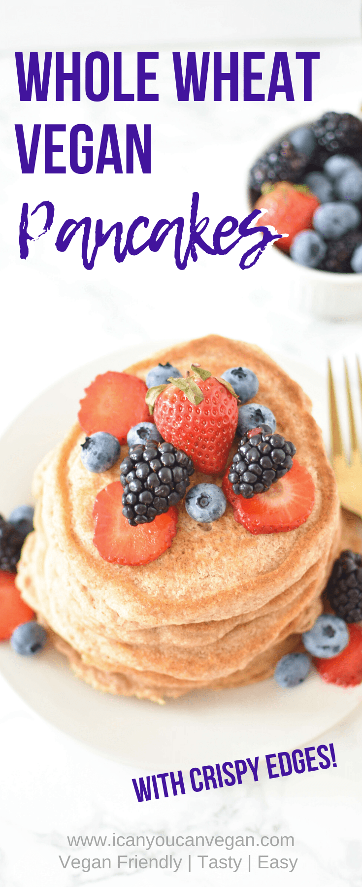 Whole Wheat Vegan Pancakes
