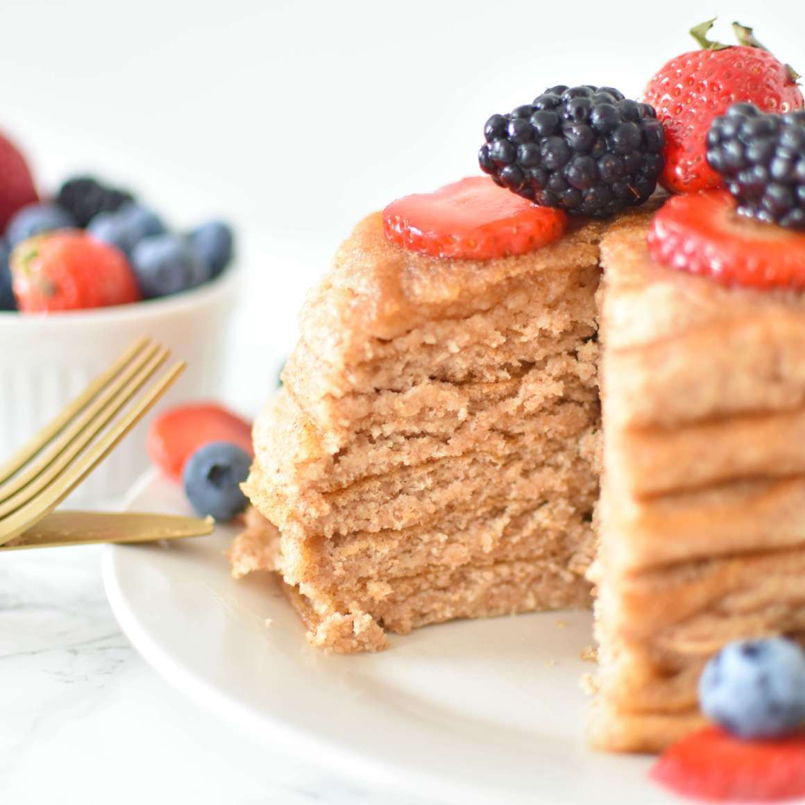 Whole Wheat Vegan Pancakes