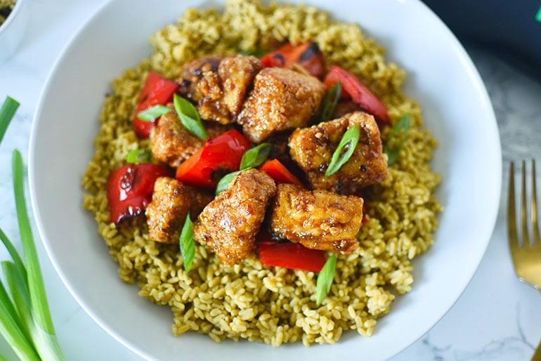 Vegan Chili Garlic Tofu