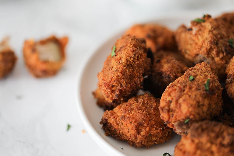 Air Fried Spicy Chicken Fried Jackfruit