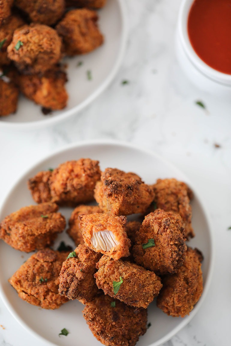 Air Fried Spicy Chicken Fried Jackfruit