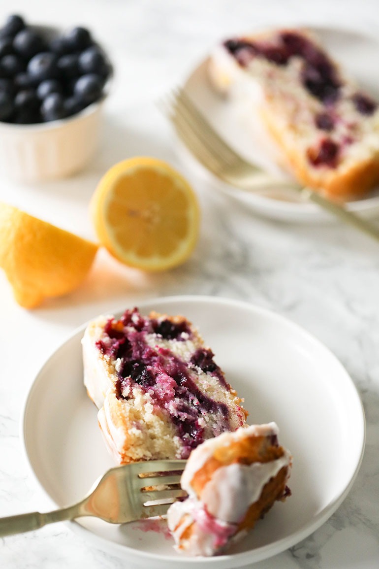 Easy Vegan Blueberry Lemon Cake