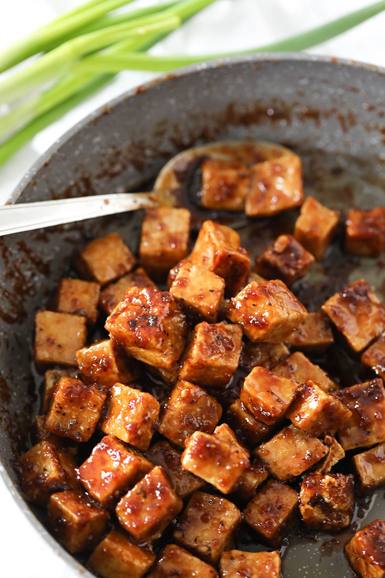 Vegan Honey Butter Garlic Tofu