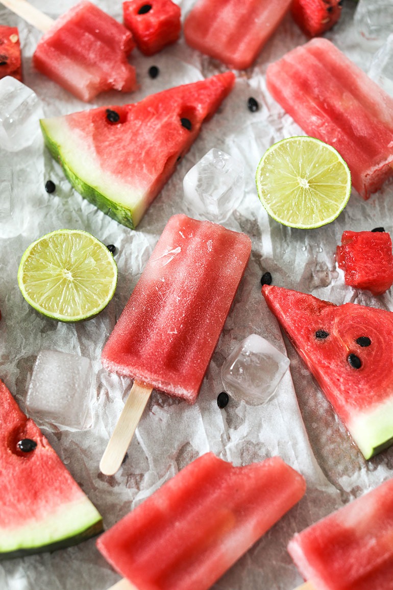 Watermelon Boozy Popsicles