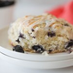 Vegan Blueberry Biscuits on white plate
