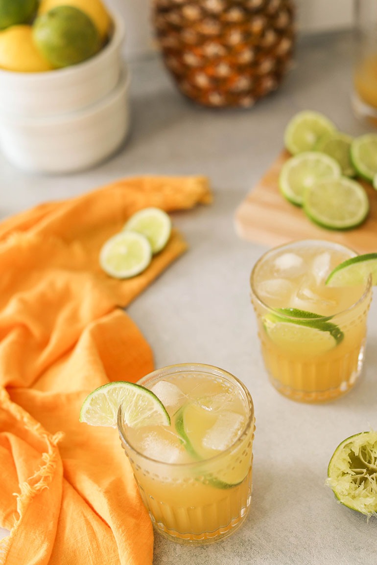 Easy Pineapple Ginger Beer Mocktail
