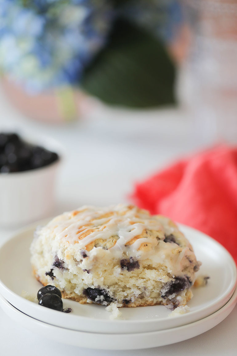 Vegan Blueberry Biscuit on plate