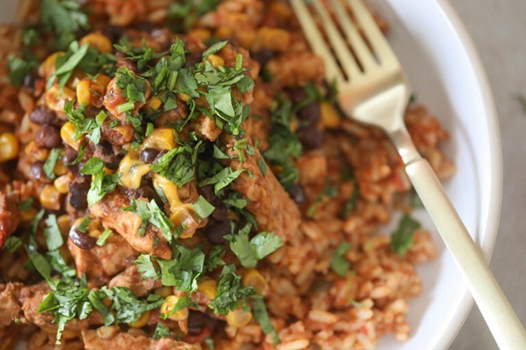 Vegan Crockpot Salsa Chicken