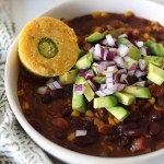 3 Bean Chili with cornbread