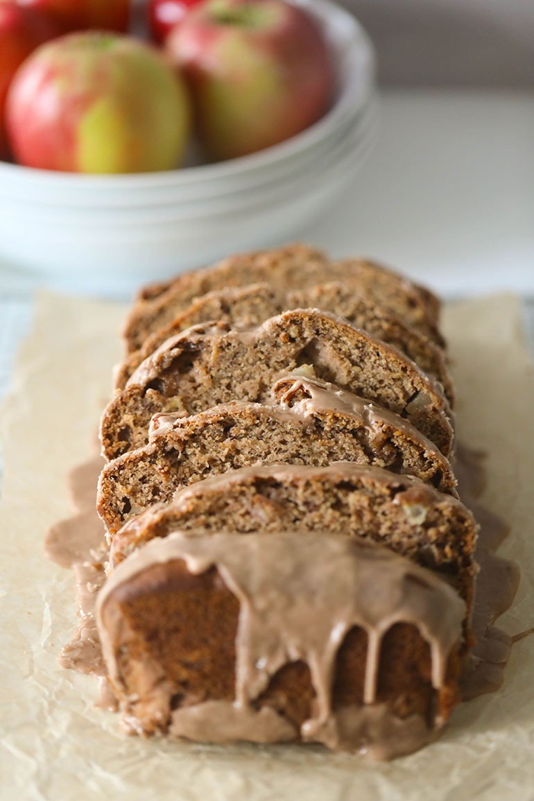Sliced Vegan Cinnamon Apple Bread