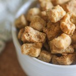 Easy Crispy Tofu in a white bowl