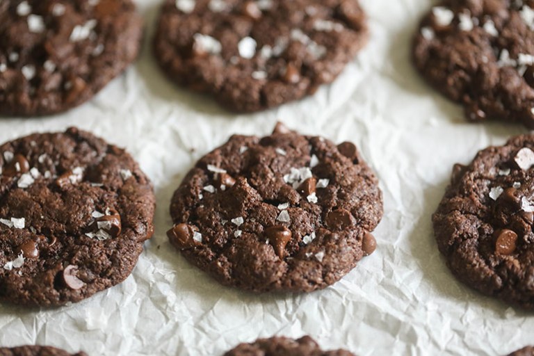 Vegan Double Chocolate Chip Cookies