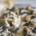 Vegan Chocolate Chip Cookie Dough Ice Cream in a scoop