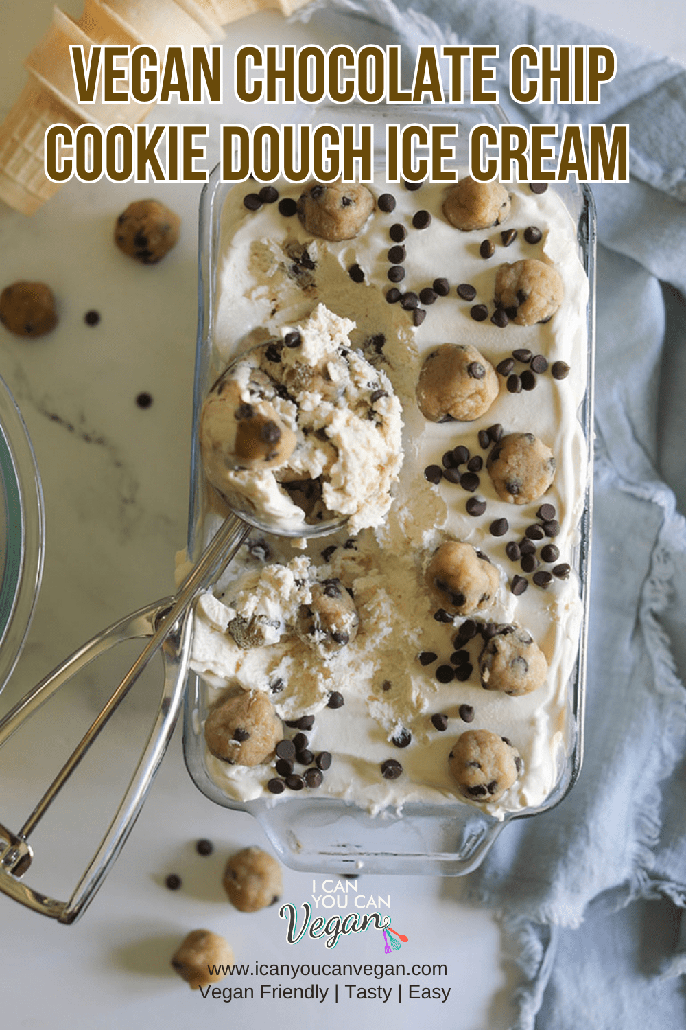 Vegan Chocolate Chip Cookie Dough Ice Cream - Pinterest