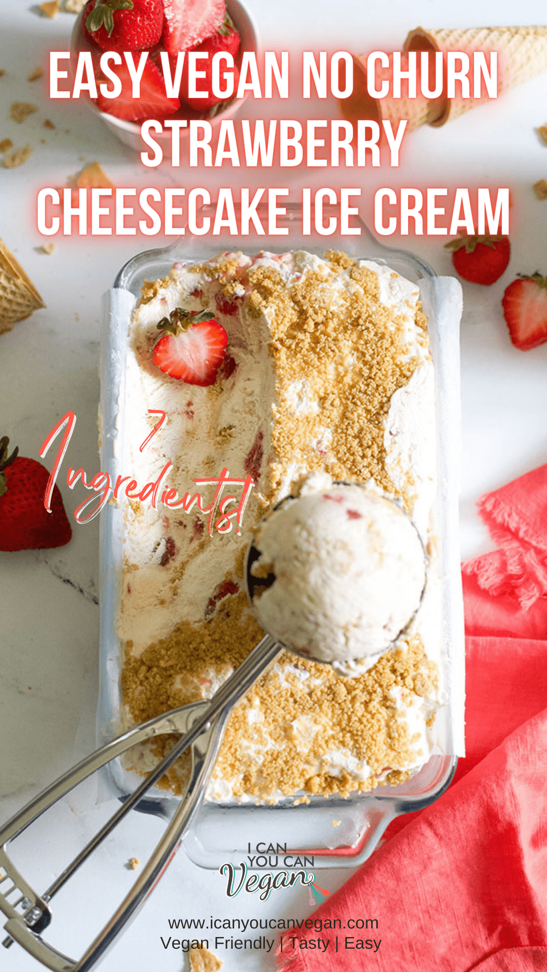 Vegan Strawberry Cheesecake Ice Cream Pinterest