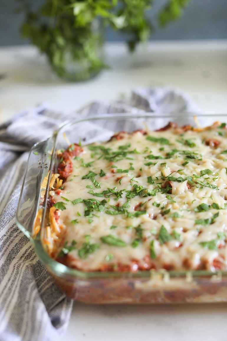 Vegan Baked Spaghetti