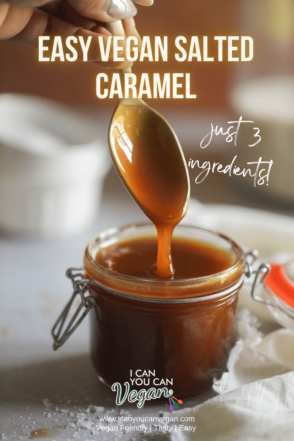 Easy Vegan Caramel Sauce- Pinterest