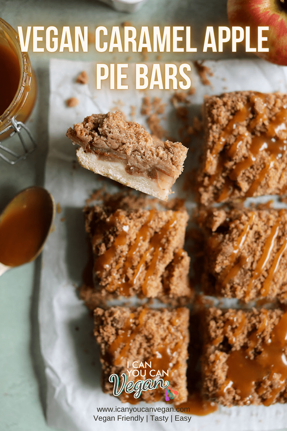 Vegan Caramel Apple Pie Bars