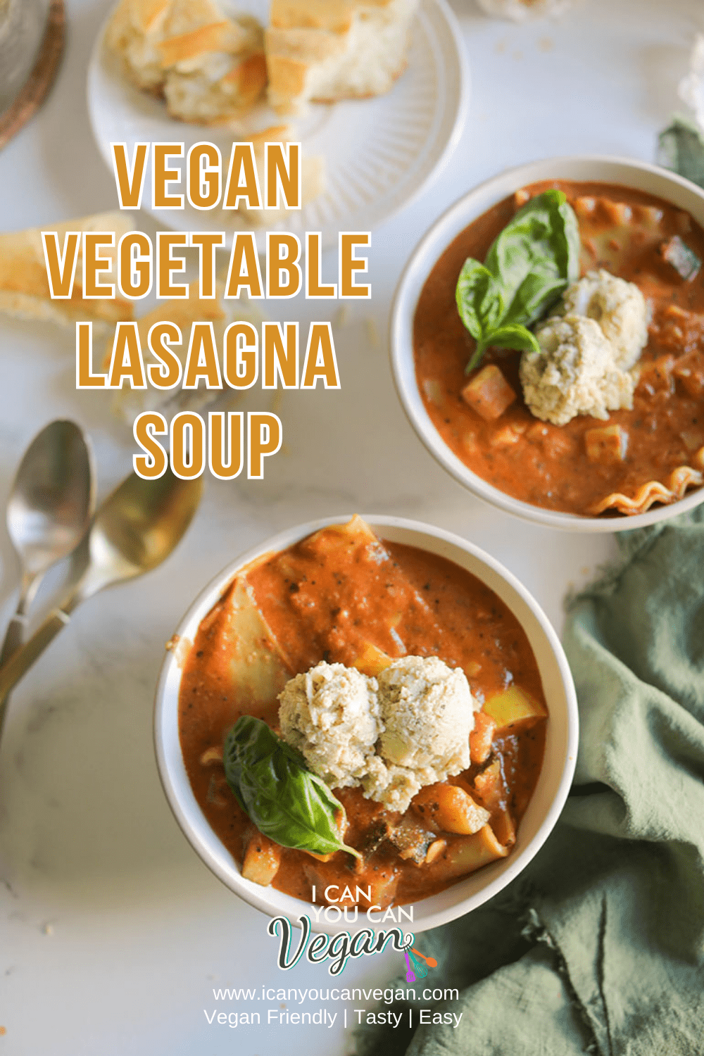 Vegan Vegetable Lasagna Soup
