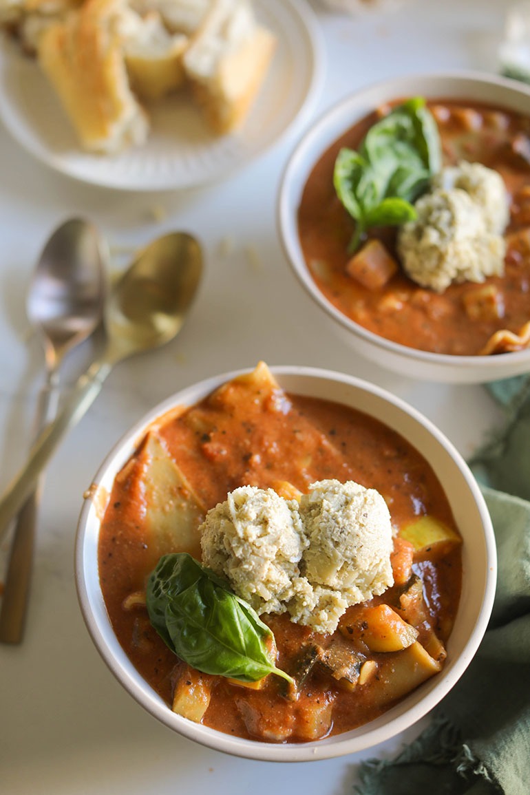 Vegetable Lasagna Soup