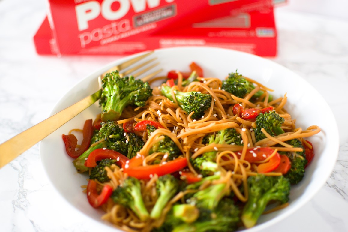 Sesame Garlic Noodles in a bowl