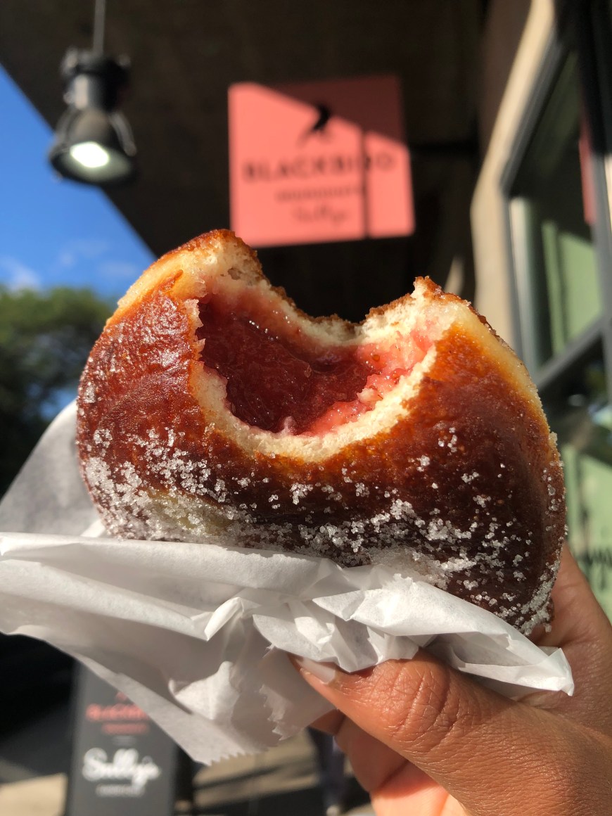 blackbird donuts jelly filled vegan donut