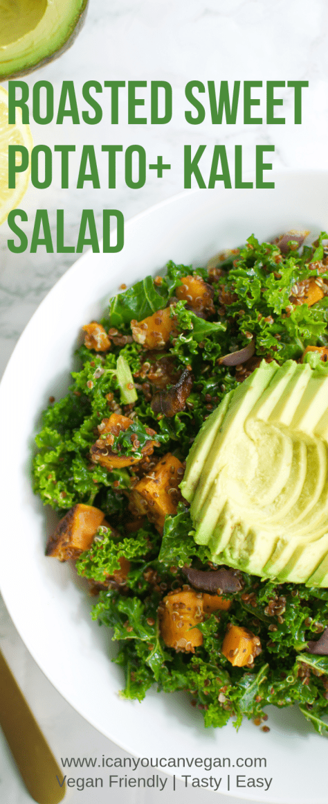 Roasted Sweet Potato+ Kale Salad