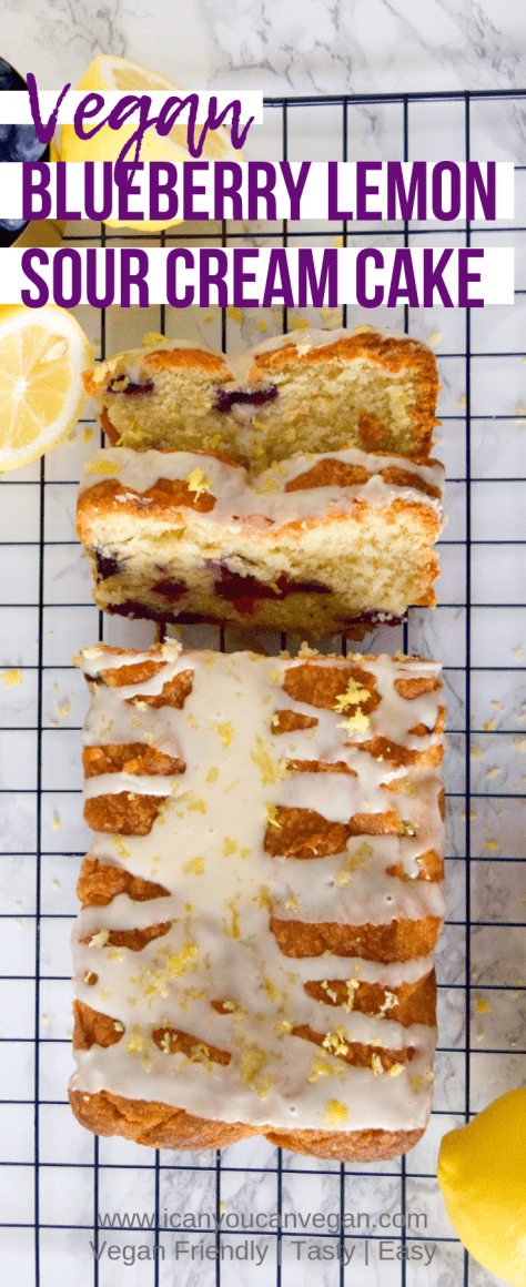 Vegan Blueberry Lemon Sour Cream Cake Good Karma Sour Cream